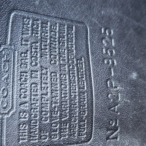 Vintage Coach Stewardess Midnight Black Leather Shoulder Bag - Picture 7 of 17